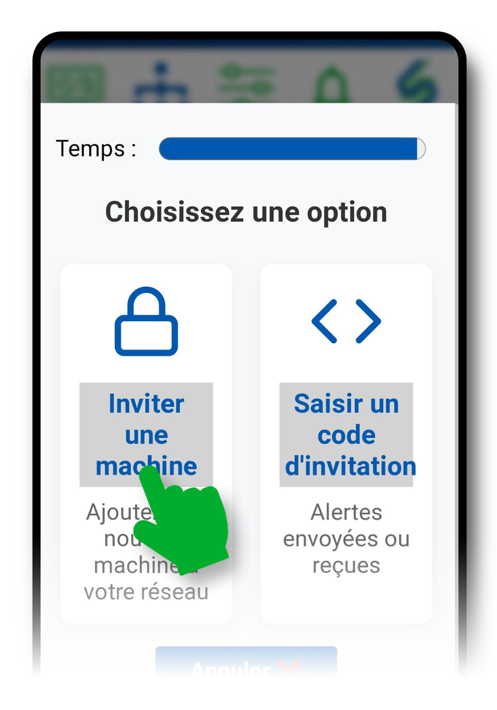 Экран подключения второго смартфона к приложению sayseeshow.io